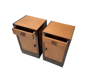 Two Art Deco Modernist Nightstands or Bedside Tables, 1920s 2